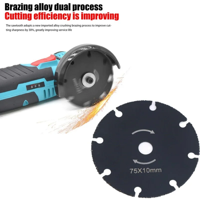 

75 мм твердосплавное пильное полотно, мини-отрезной диск, алмазная шлифовальная машина, шлифовальный круг, лезвие для металла, деревообработки, резки пластика 1/2/5 шт.
