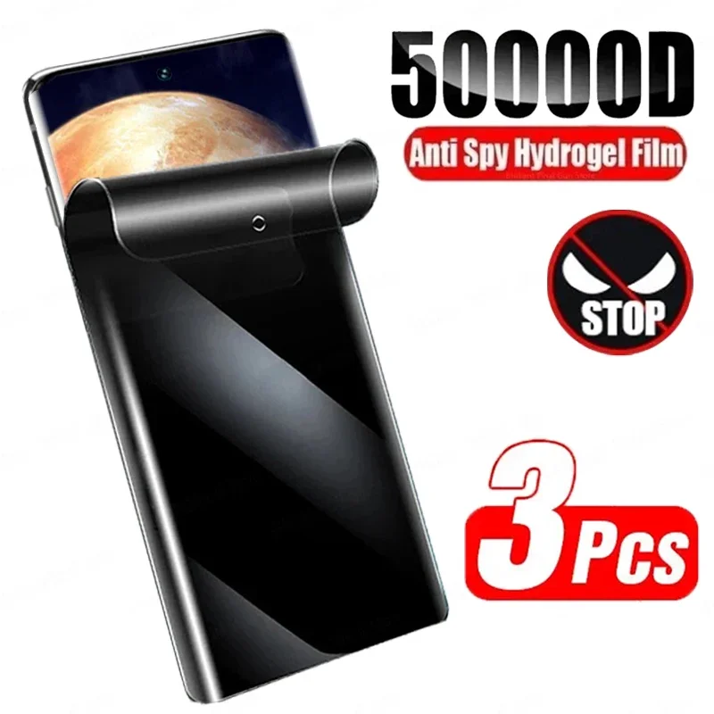 

3Pcs Anti Spy Hydrogel Film For Samsung Galaxy S23 S24 S20 S22 Ultra S10 Plus S21 FE Note 8 10 20 Ultra Privacy Screen Protector