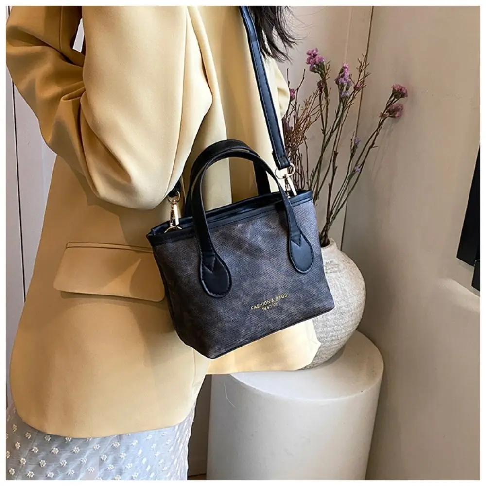 

PU Bucket Bag The New Zipper Style Handbag Crossbody Bag Daily Matching