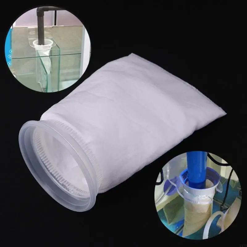

24TD Filter Socks 100 Micron 9 In Long Premium Aquarium Nylon Filter Bags 4 In Rings