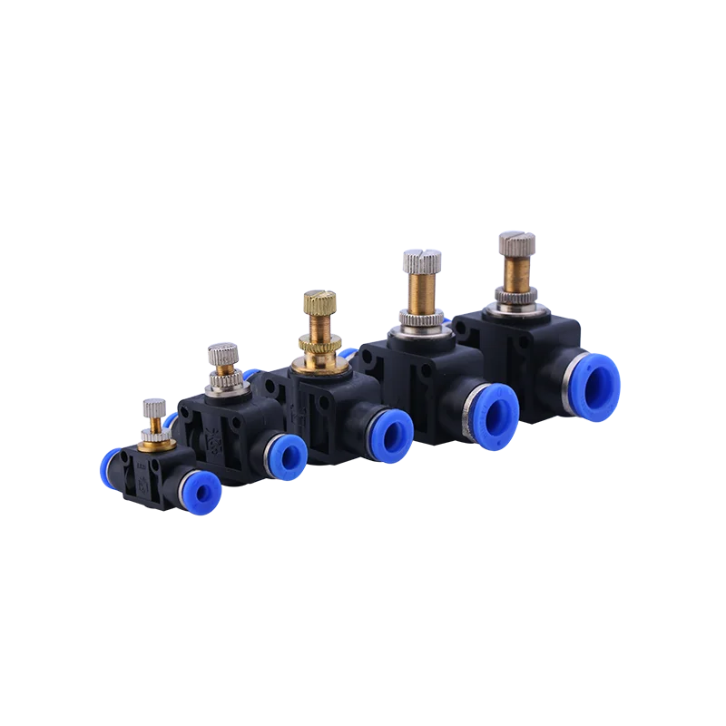 5PCS Pneumatics Air Throttle Valve Speed Control Quick Hose Tube Water Fitting Connector Pneumatic Fittings 4mm 6mm 8mm 10mm