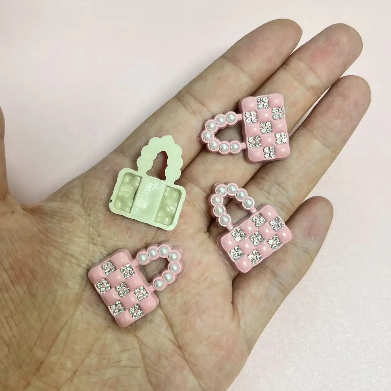 10 Stück Y2K süße lila Harz Haarnadel Lavendel Serie flache Rückseite Junk Handyhülle Harz Dekoration Charms