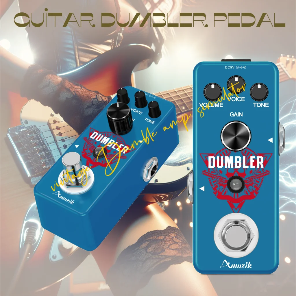 Amuzik Guitar Pedals Effects Series Overdrive Distortion Delay Heavy Metal Zoon Blues Zii EQ Equalizer Chorus Fuzz Tuner Convert