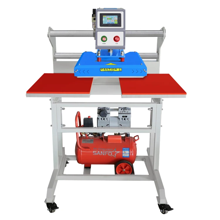 Automatic Pneumatic Sublimation Rosin Double Station Down Sided Heat Transfer Machine for t-shirts