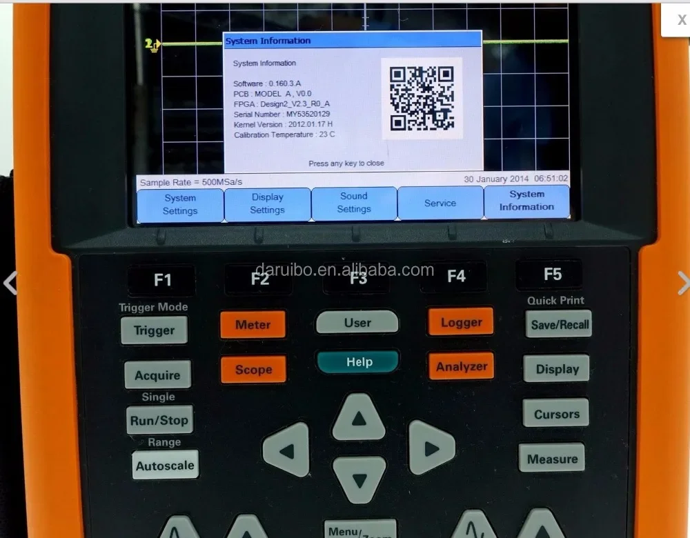 Keysight Used U1620A Handheld Digital Oscilloscope, 200MHz (Agilent U1620A)