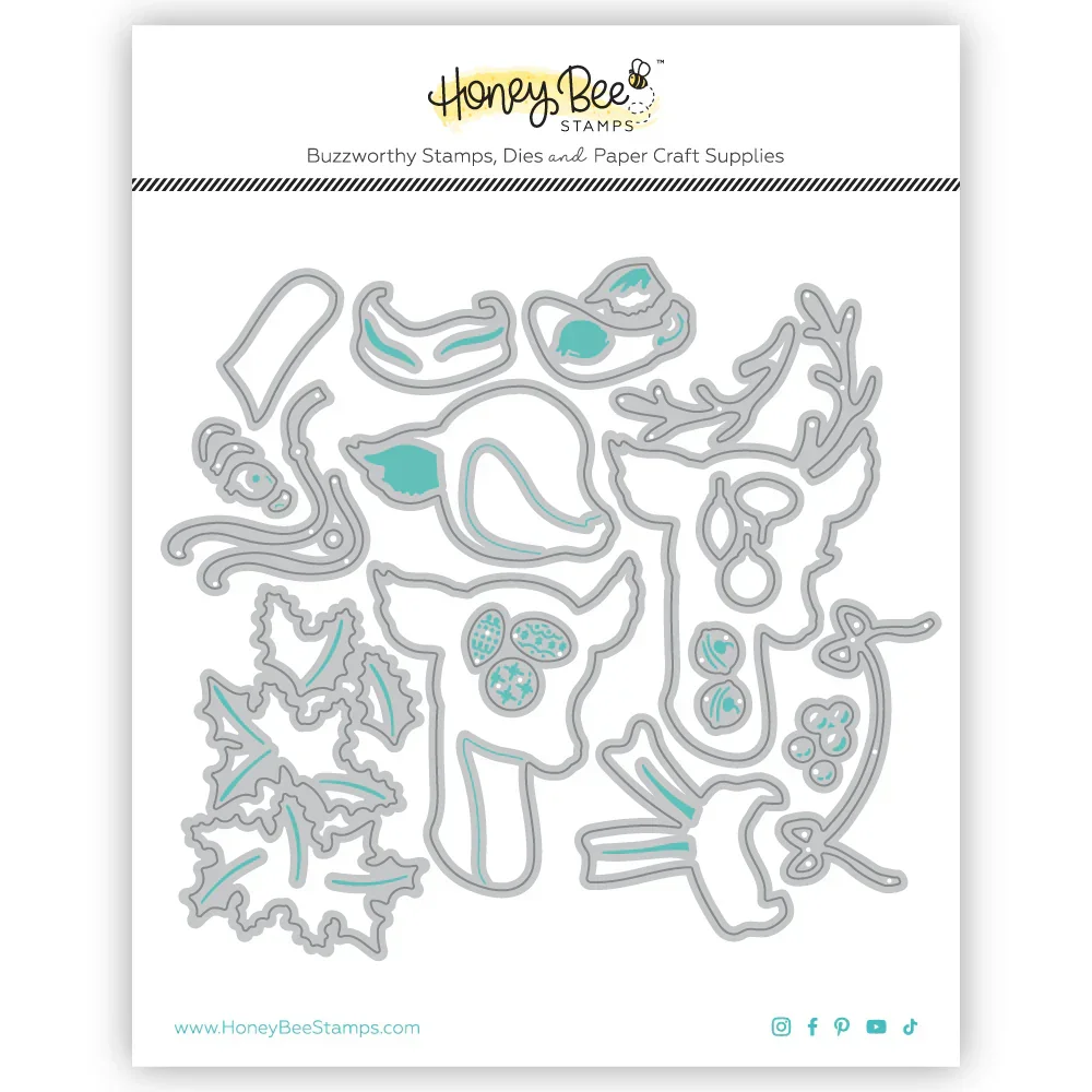 New 2024 Vintage Reindeer Christmas Cutting Dies for Scrapbooking Paper Making Bee Frame Craft Card no Stamps