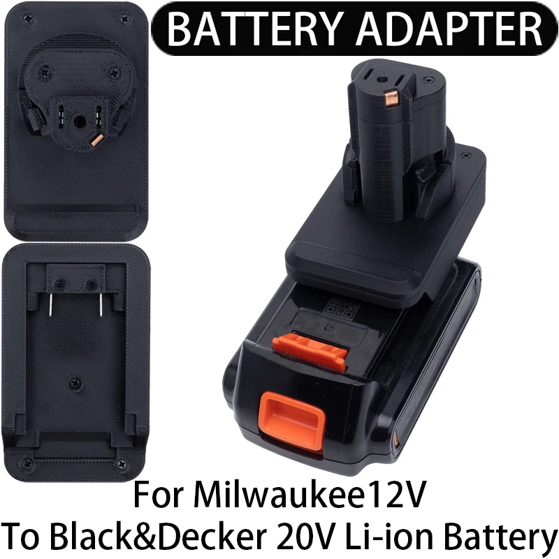 

Battery Adapter Converter For Milwaukee 12V Li-ion Tool To Black+Decker 20V Li-ion Battery Adapter Converter Tool Accessory