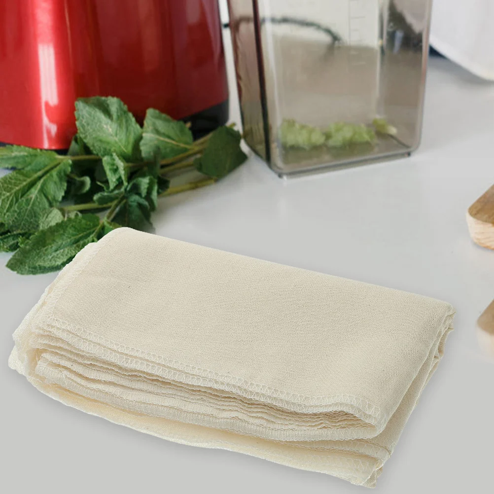 12 Pcs Nut Soy Milk Filter Cloth Cheese It Tofu Straining Food Cotton Yogurt Strainer