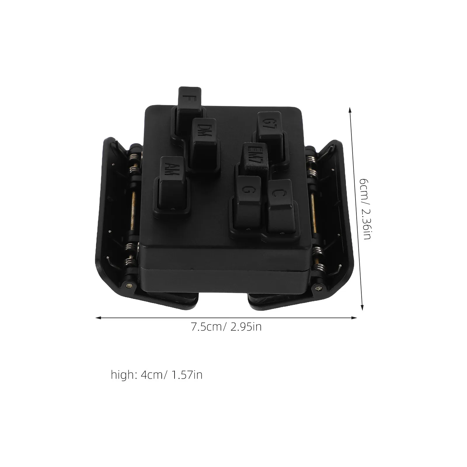 Ukulele Chord Trainer Portable Black Lightweight for Beginners Chord Assistance Correct String Pressing Tuning Aid Practice