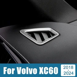 Per Volvo XC60 2018 2019 2020 2021 2022 2023 2024 Console centrale per auto in acciaio inox cruscotto aria condizionata presa di sfiato trim