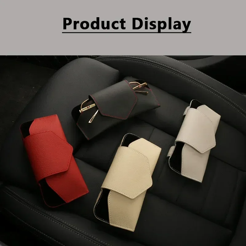 High Quality Car Eyeglass Case Foldable Sunglass Soft Glasses Holder Multi-Function Auto Sun Visor Glasses Storage Holders