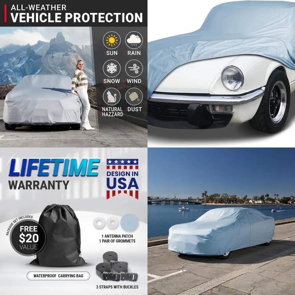 

Custom-Fit Heavy Duty Waterproof Car Cover for 1962-1981 Triumph Spitfire, UV & Snow Protection, Indoor/Outdoor Use with Straps