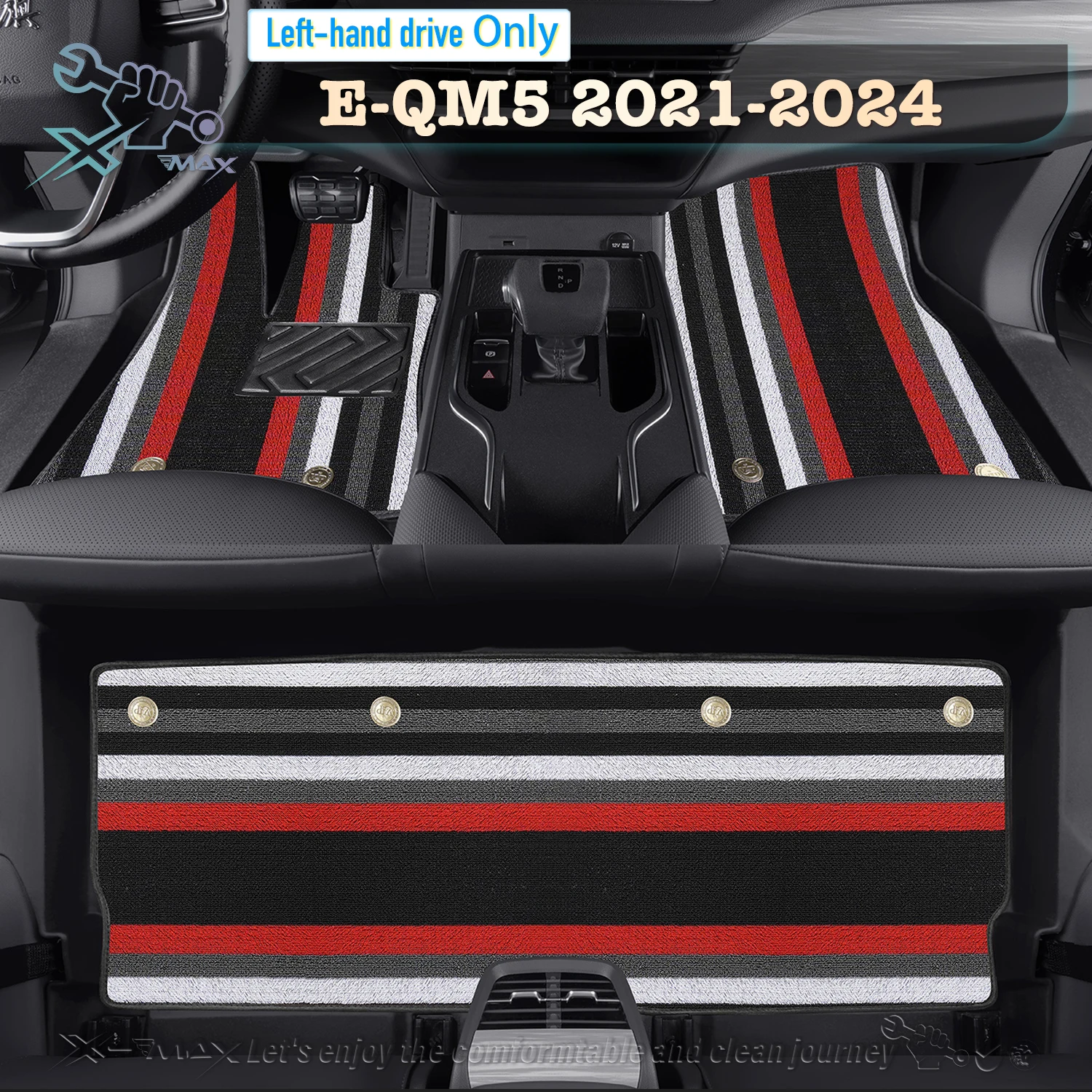 

Left-hand Drive Car Floor Mat For Hongqi E-QM5 2021-2024 EQM5 Full Surround Foot Mat Automotive Floor Mat Interior Floor Liner