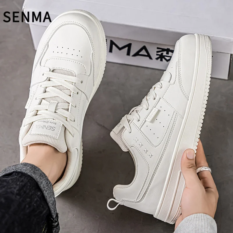 SENMA Men's Shoes 2025 Autumn New Original Sports Board Shoes Breathable Versatile Casual Flat Shoes Trendy Skateboard Shoes