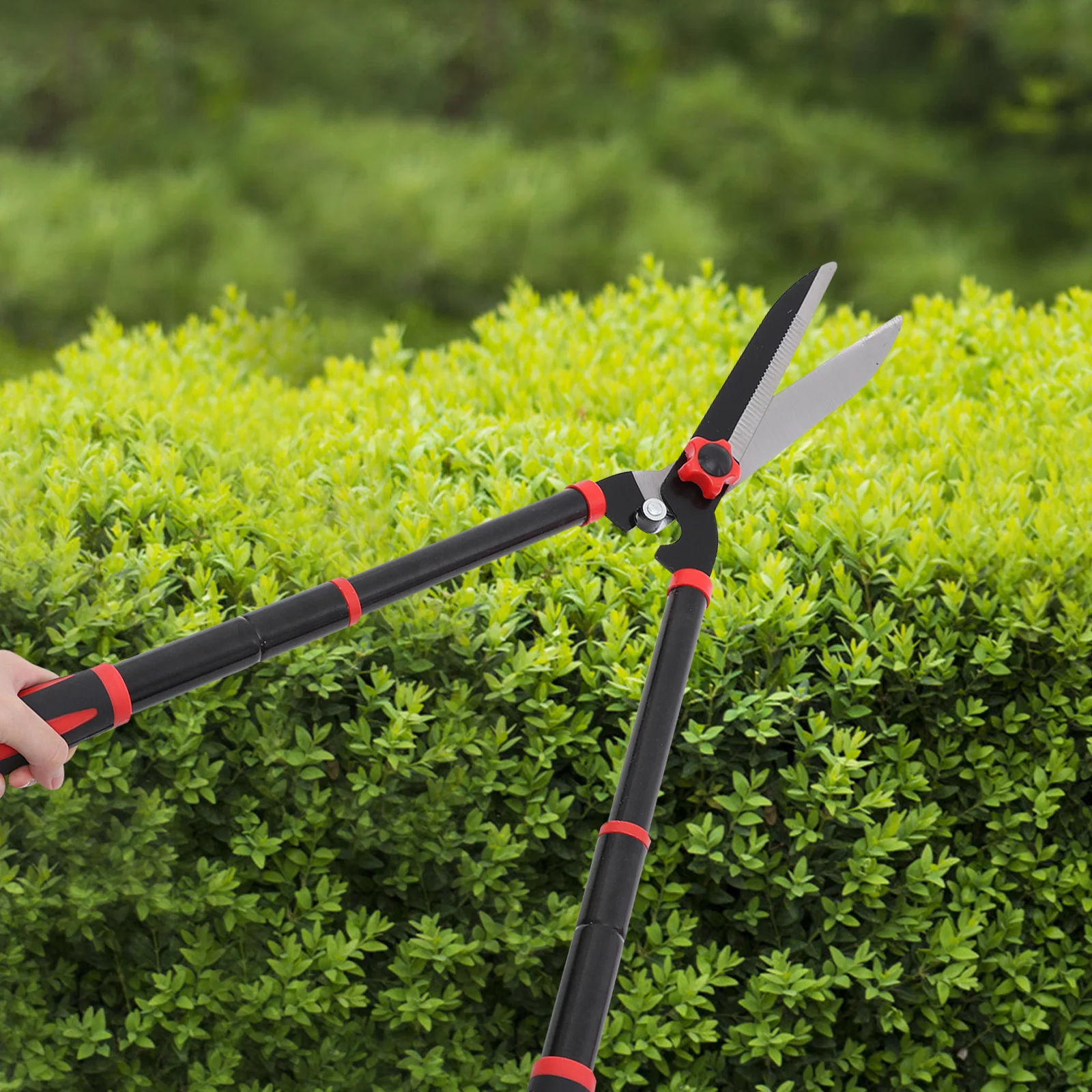 

Garden Shears Pruning Heavy Duty Sk5 Steel Hedge Clippers Non Slip Rubber Handle Anti Collision Design Shockproof Bush Clippers