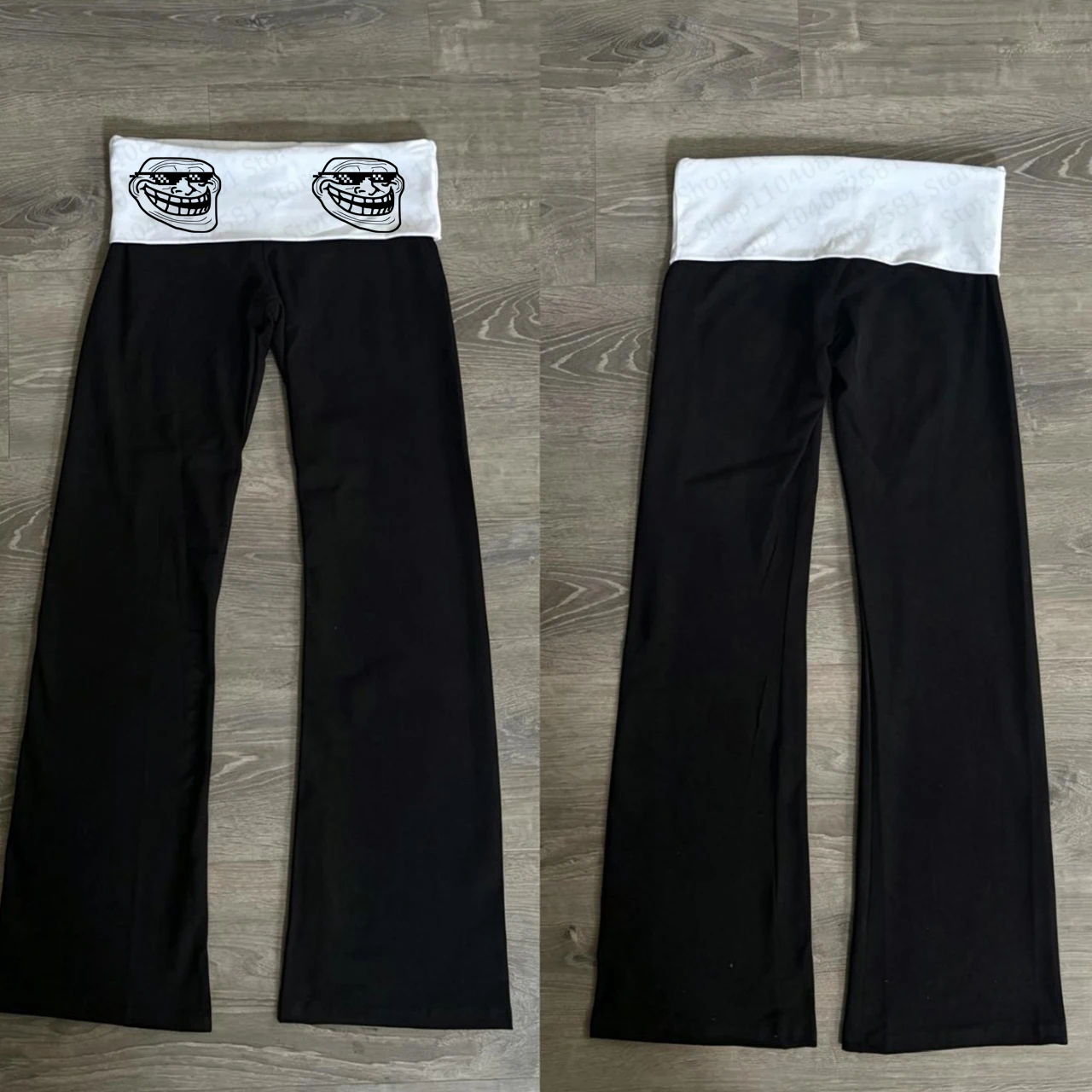 Aesthetic fashion figure print Y2K pants simple rock style comfortable wide leg pants imitation Gothic retro casual  Emo girl