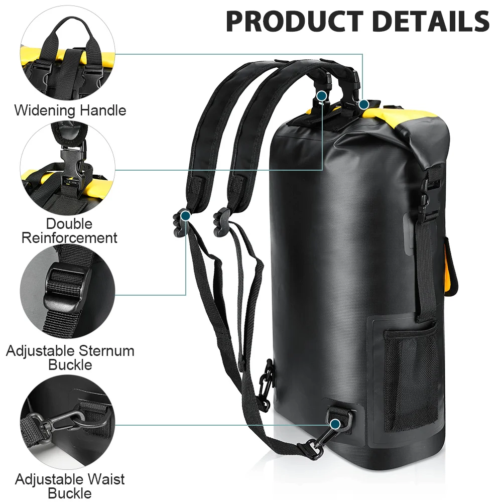 NEWBOLER 25L Waterproof Dry Bag Backpack for Kayaking, Floating Outdoor Dry Sack Boating Sailing Rafting Fishing Camping