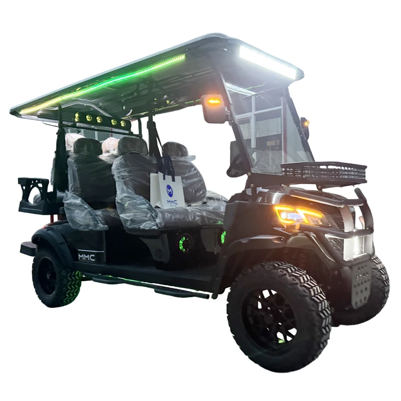 2025 New Energy 4 6 Seater Customized 4/5/7KW AC Motor Lithium Ion Battery Lifted Off Road Electric Golf Cart