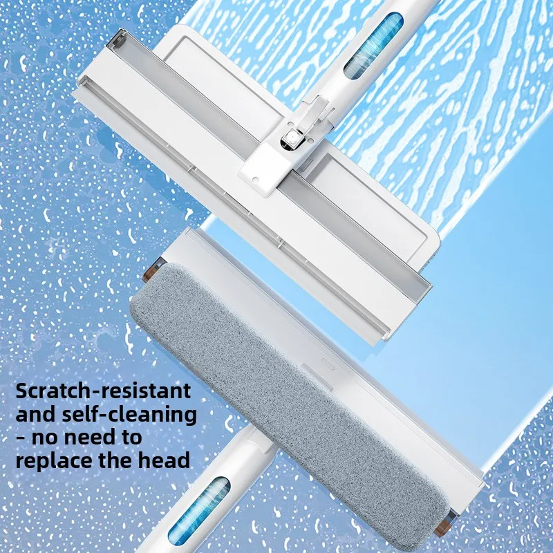 Spray To Collect Dirty Water Double-sided Scraping Glass Cleaning Mop WindowScraping Window Scraper MOP Glass Cleaning Artifact