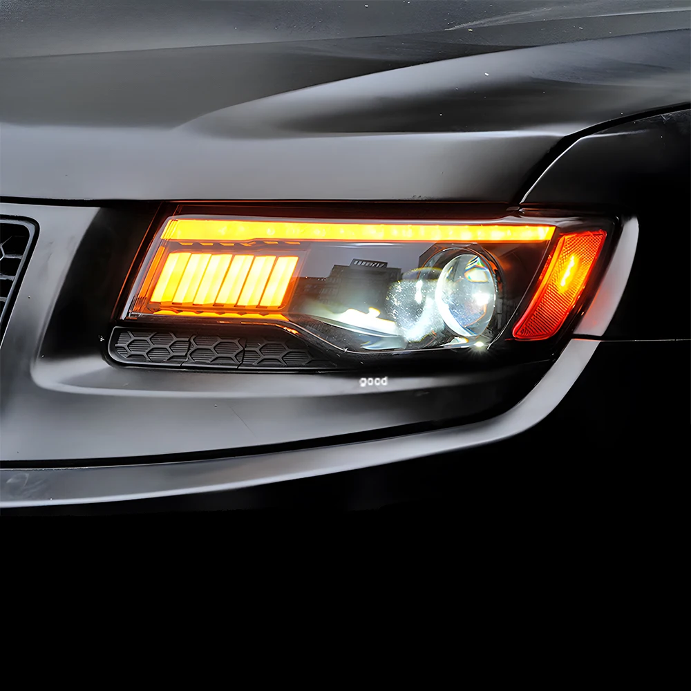 

Для Jeep Grand Cherokee 2014-2021 обновление авто фары в сборе, высокое качество, эффект запуска, автомобильные светодиодные линзы проектора, аксессуары