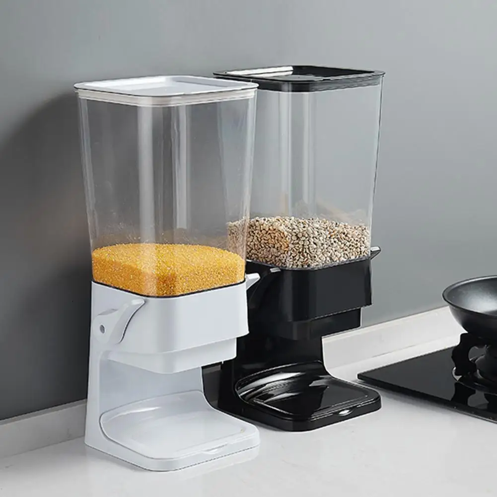 Contenedor de cereales respetuoso con el medio ambiente, dispensador de almacenamiento de aperitivos para gatos y perros, ahorro de espacio, organizador de cocina, 5,5 l