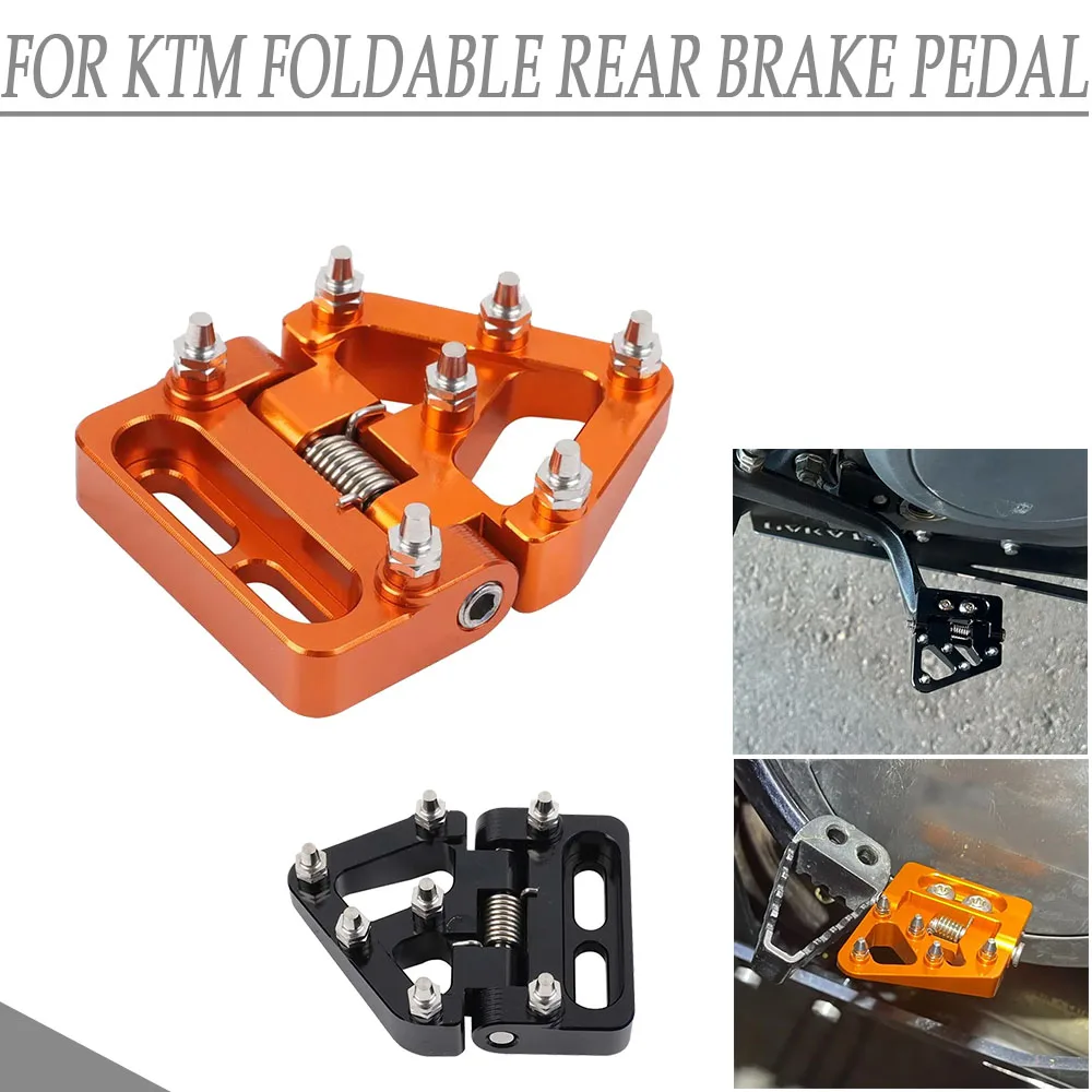 

For KTM EXC EXCF SX SXF XC XCF XCFW XCW 300 125 150 200 250 350 400 450 500 530 Motorcycle Folding Rear Brake Pedal Tip Plate