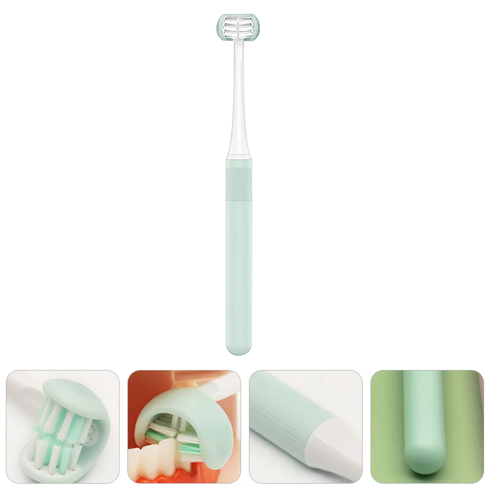 3-сторонняя зубная щетка для взрослых, полипропиленовая головка, щетина для удаления налета, быстрая очистка, инструмент для ухода за полостью рта, щетка для стоматологической гигиены