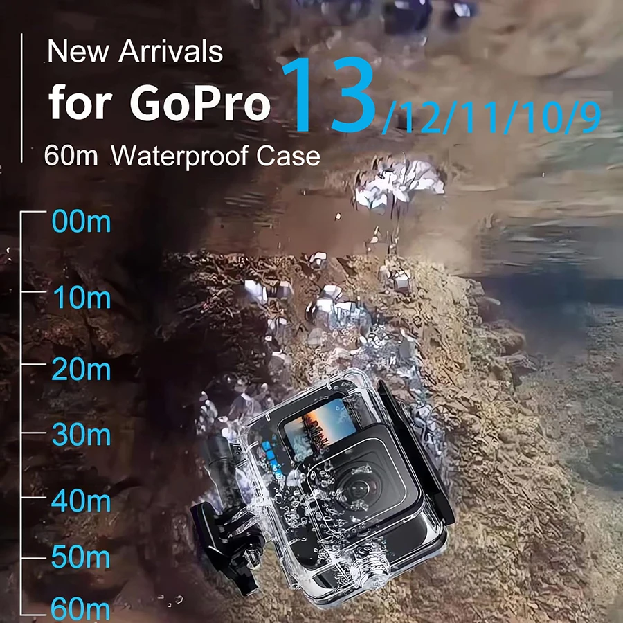 Zubehör-Set für GoPro Hero 13 Black, Tragetasche, wasserdichtes Gehäuse, Stativ-Set für GoPro Hero13 – Detail 5