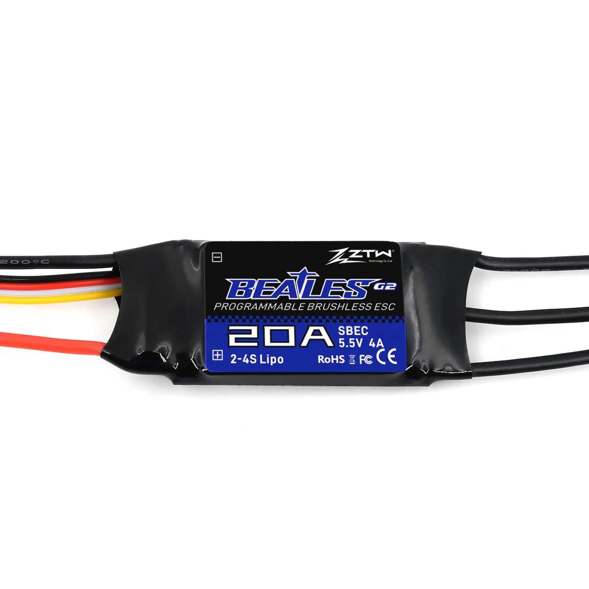 ZTW 32-Bit ESC Beatles G2 20A 30A 40A 50A 60A 80A 100A SBEC 5V/6V 8A 2-6S Brushless Speed Controller for RC Airplane Fixed Wing