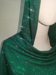 Crystallized Tailored Crystal Stone Strass Clothing Rhinestone Manufacture Garment Factory Custom Made Customize Hood Jacket