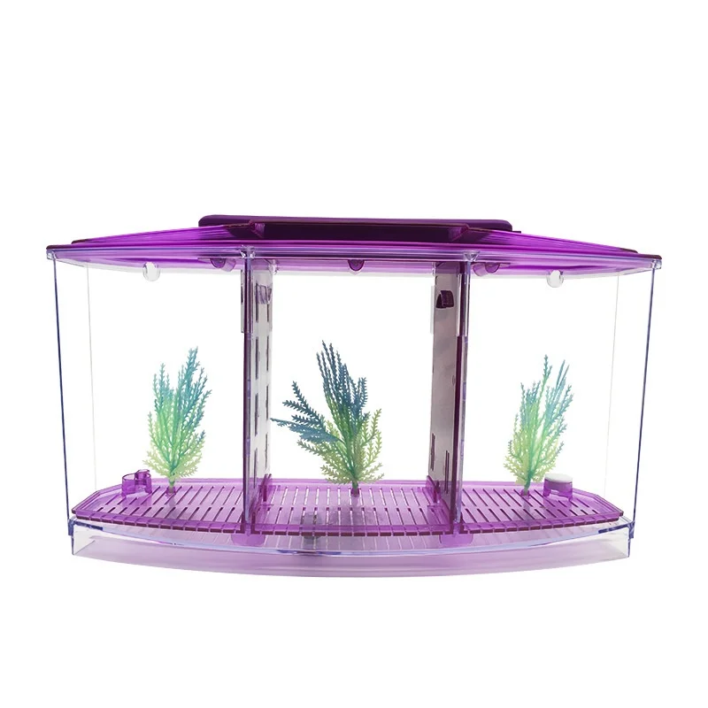 Mini Small Fish Tank Aquarium, Betta Box Betta Tank Office Fish Small Tropical Fish Tank