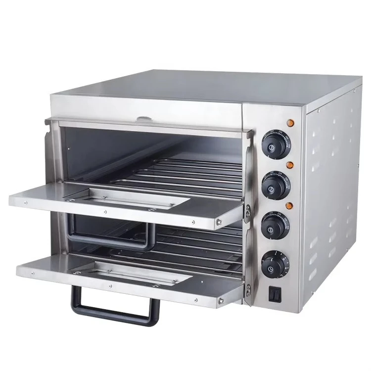 Двухслойная электрическая духовка из нержавеющей стали, большая коммерческая печь для выпечки хлеба/пиццы, оборудование для выпечки пиццы, коммерческое оборудование