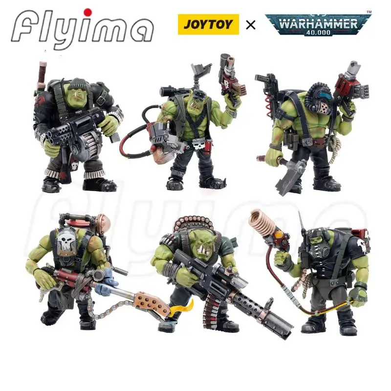 

(6PCS/SET) JOYTOY 1/18 Action Figure Ork Kommandos Anime Collection Military Model Free Shipping