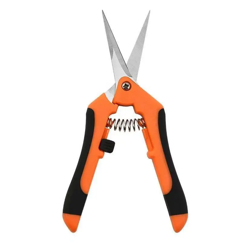 Straight Head Garden Pruning Shears with Labor-saving Spring, Fruit Grape Picking Cutter Multifunctional Plant Trimming Scissors
