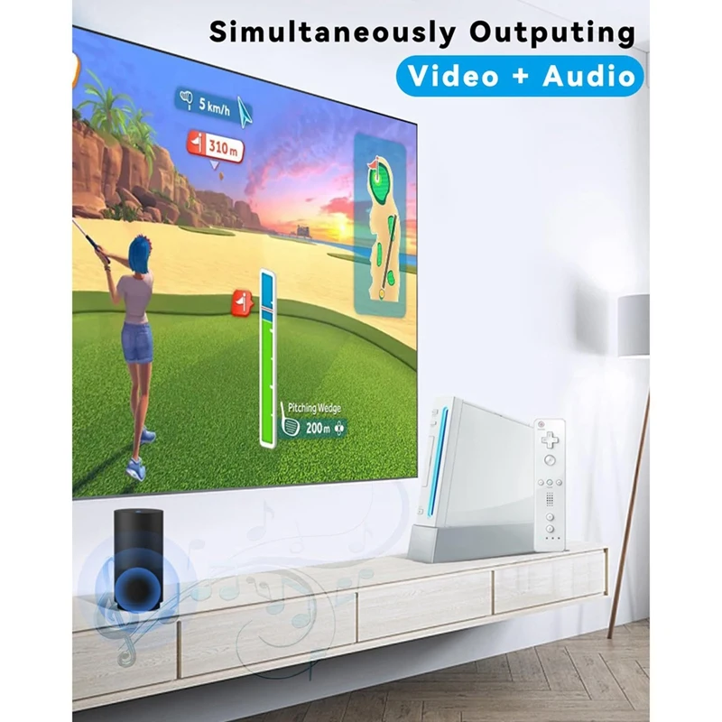 Consoles de jogos cabo hd para wii para hdmi-cabo adaptador compatível 1080p/720p suporta todos os modos de exibição compatível com wii/wi