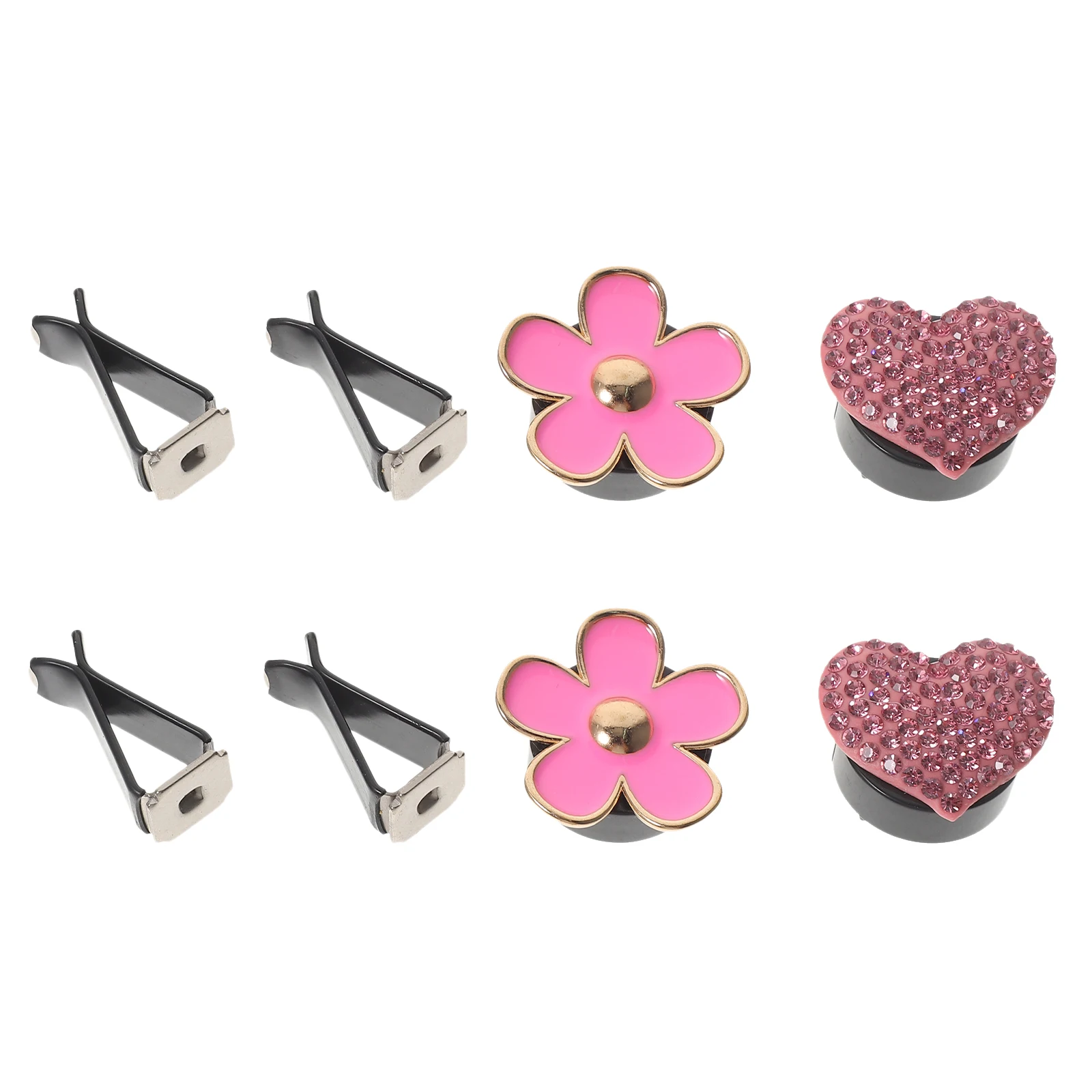 

4pcs Heart Clips Car Air Vent Aromatherapy Freshener Car Dashboard Decorations Dashboard Decorations for Women