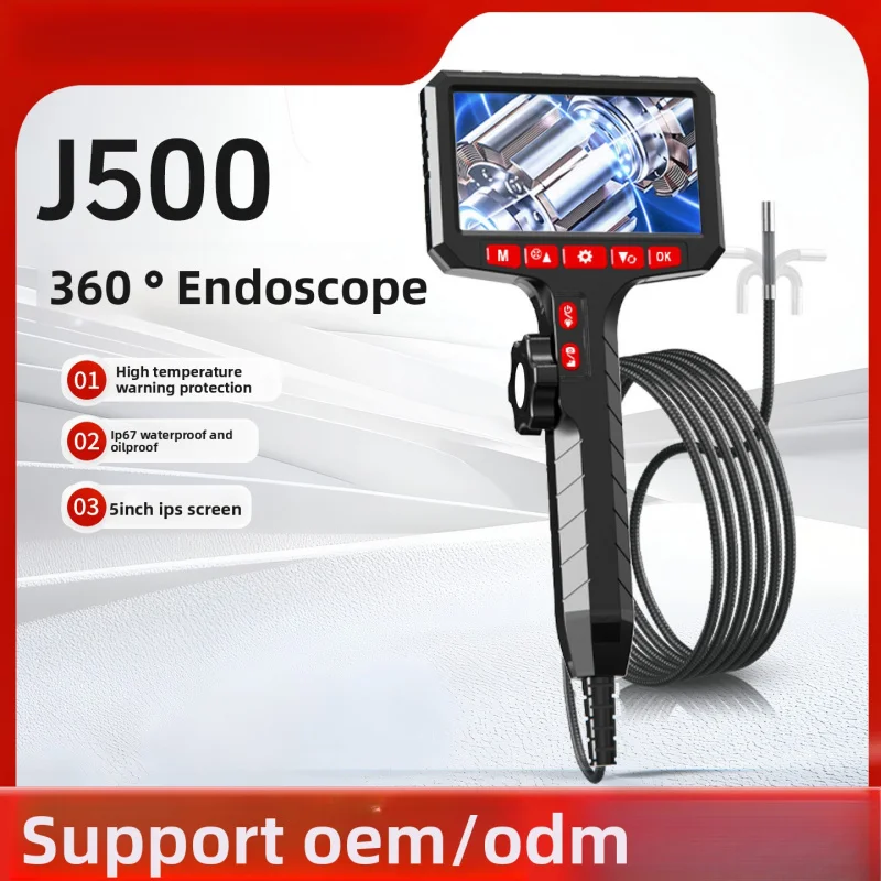 

J500 360 Degree Rotatable High Def Endoscope for Automotive Pipe Inspection