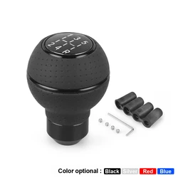 5 Speed Gear Shift Knob Head Stick Aluminium Car Universal High-Quality Black Silver Red Blue Easy To Install