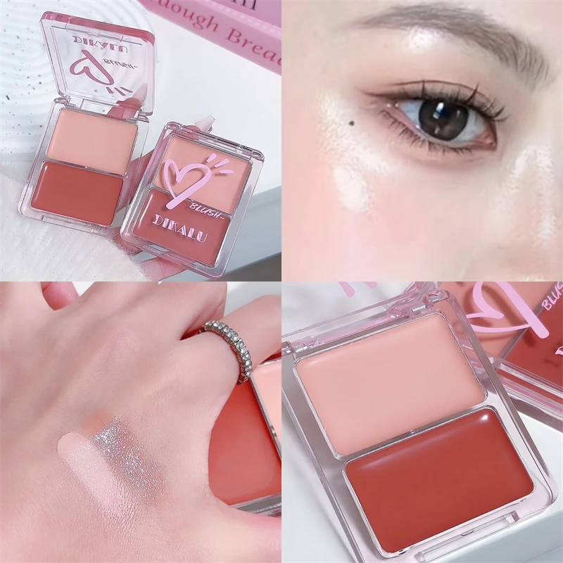 DIKALU Vitality Watery Blush Palette Highlighting Face Naturally Brightens, Clears, and Moisturizes Eyes and Cheeks for Dual Pur
