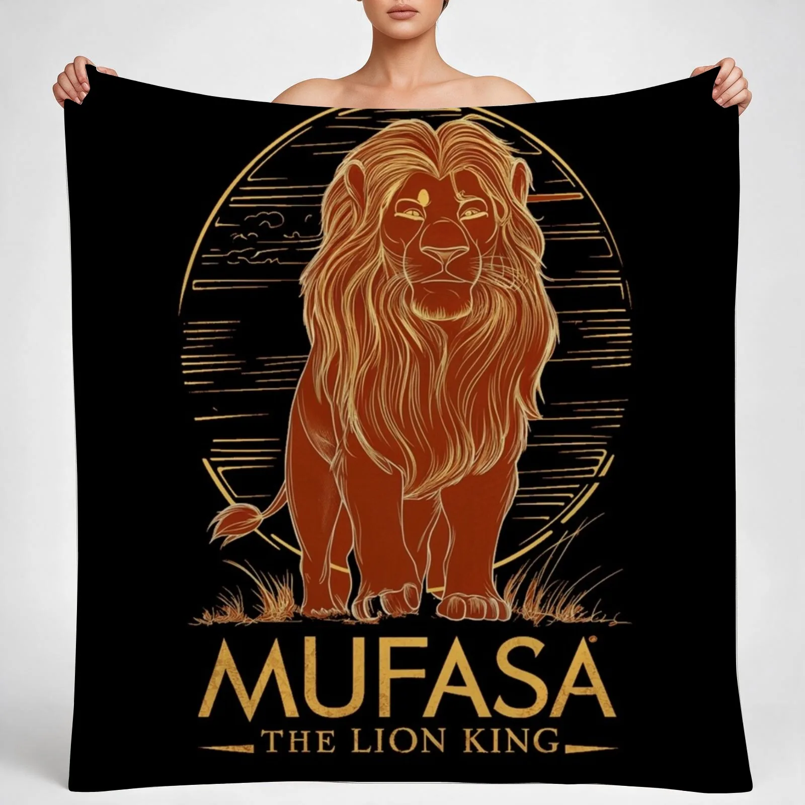 Mufasa 2024 Throw Blanket couch cozy soft plush fuzzy picnic outdoor blanket