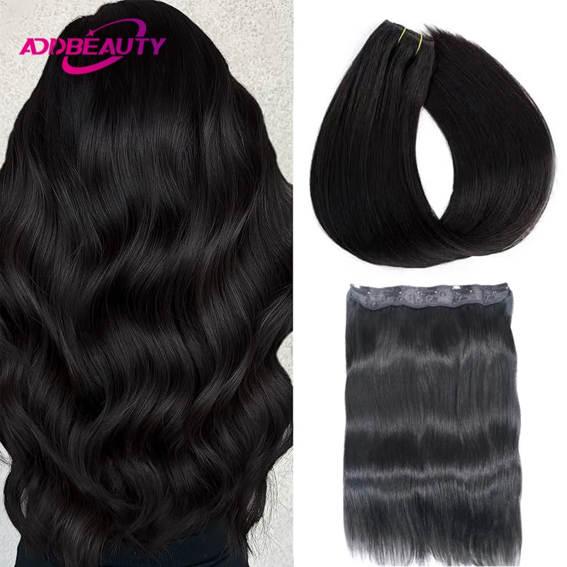 

Straight Clip in Hair Extension Human Hair 10inches With 5Clips Hair Extension 70g 100g 120g Clip in One Piece Invisible Hair