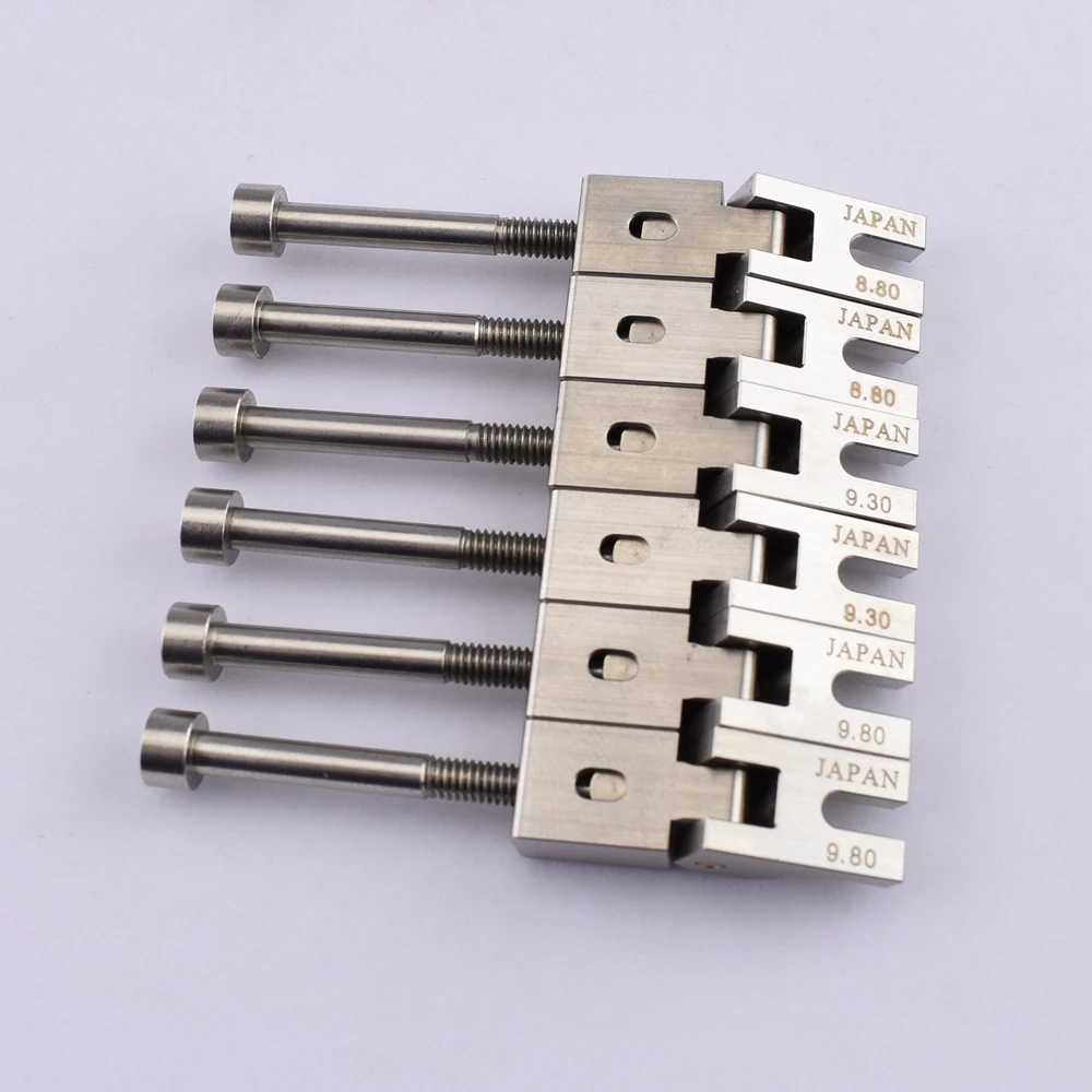 1 Set ( 6/7 Strings ) Guitar Bridge Stainless Steel Saddle For FR Tremolo System Bridge - Made in Japan