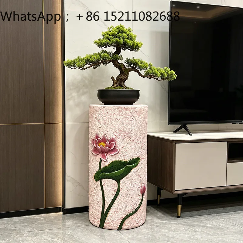 SCY flower shelf living room floor-to-ceiling indoor balcony shelf tea room zen flower table bonsai