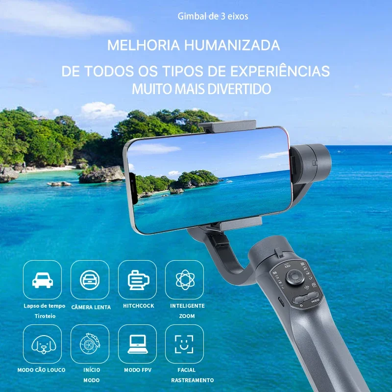 F10pro 3-Axis Gimbal Smartphone Handheld Selfie Sticks Cellphone Video Record Vlog Stabilizer For iPhone Xiaomi Huawei Samsung