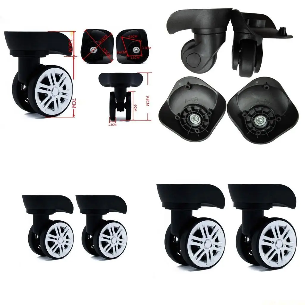 

X90D A09 Бесшумные поворотные сменные колеса для багажа Чемодан на колесиках Роликовые колеса для багажа