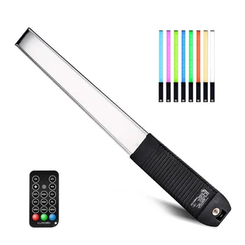 LUXCEO Q508A Lampe vidéo RVB portable LED pour photographie, baguette d'éclairage 1000 lumens CRI 95+ 3000 K-6000 K, lampe télécommandée avec sac de transport, 36 couleurs sabre laser portatif
