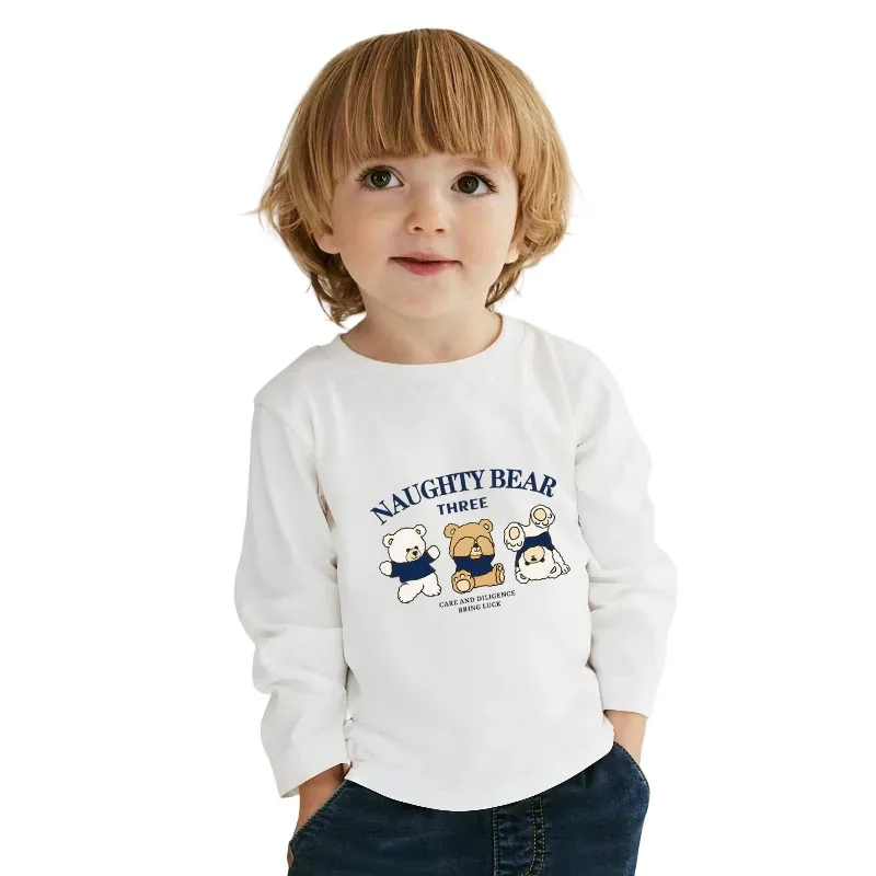 ملابس أطفال بأكمام طويلة تي شيرت للأولاد ملابس أطفال ملابس أطفال أولادي ملابس للأولاد تي شيرت Ropa De Niña