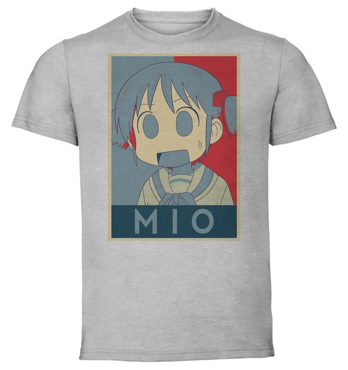 T-Shirt Unisex Grey Propaganda Nichijou Mio