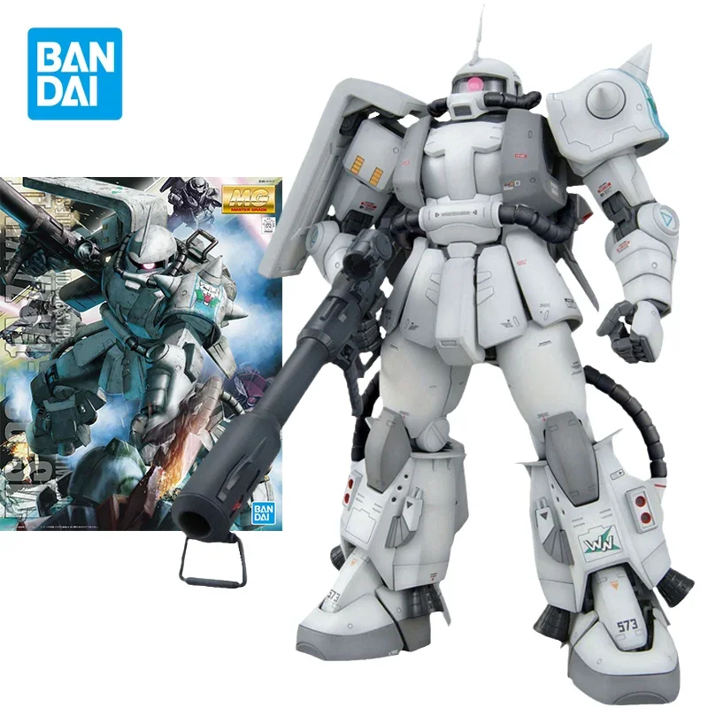 Bandai Original GUNDAM MG 1/100 MS-06R-1A ZAKU Ⅱ Anime Action Figure Assembly Model Toys Collectible Model Gifts for Children