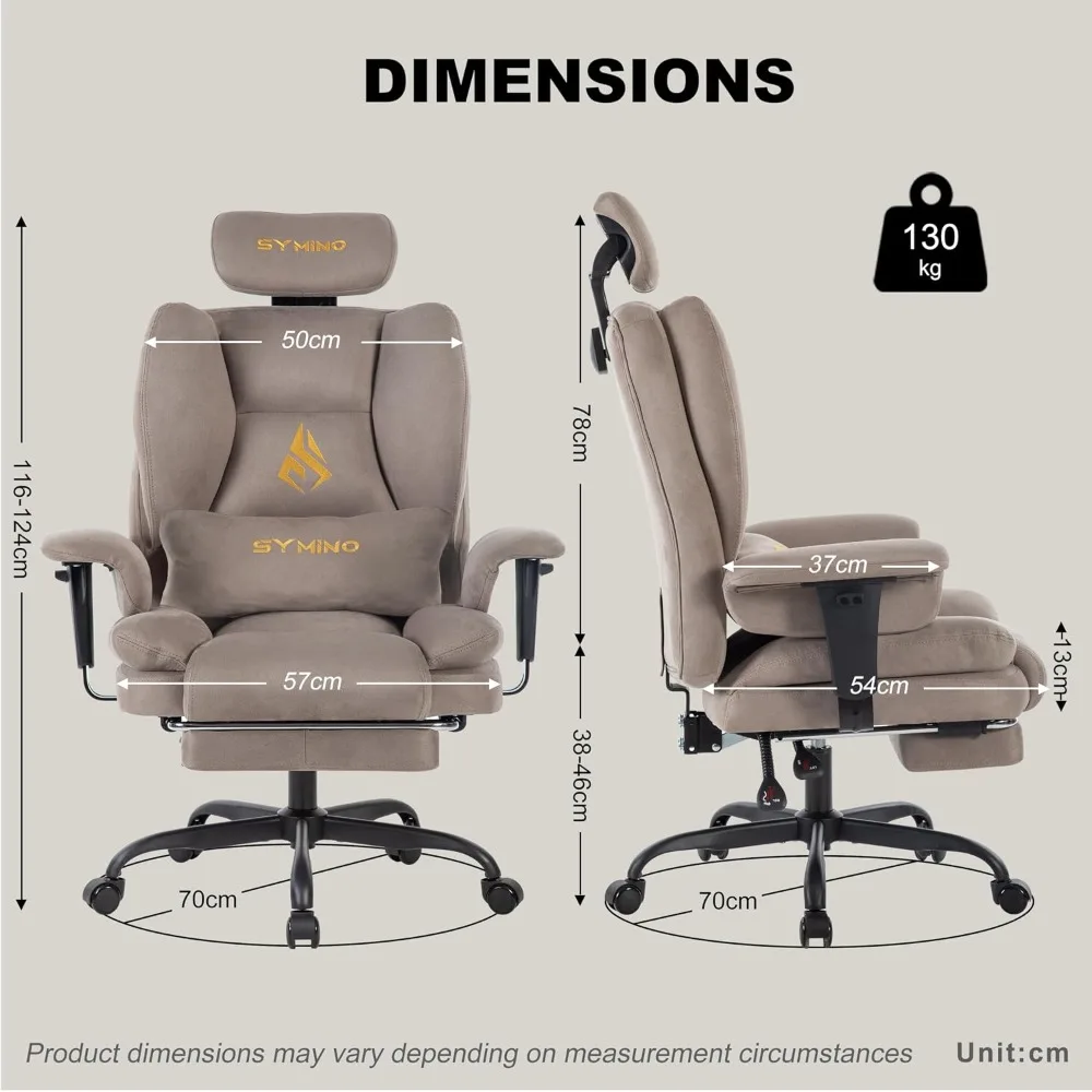 Gaming Chair with Foot Rest, Unique Up/Down Armrests, Twill Fabric Ergonomic High Back Chair, 150° Recline Solid, Customized